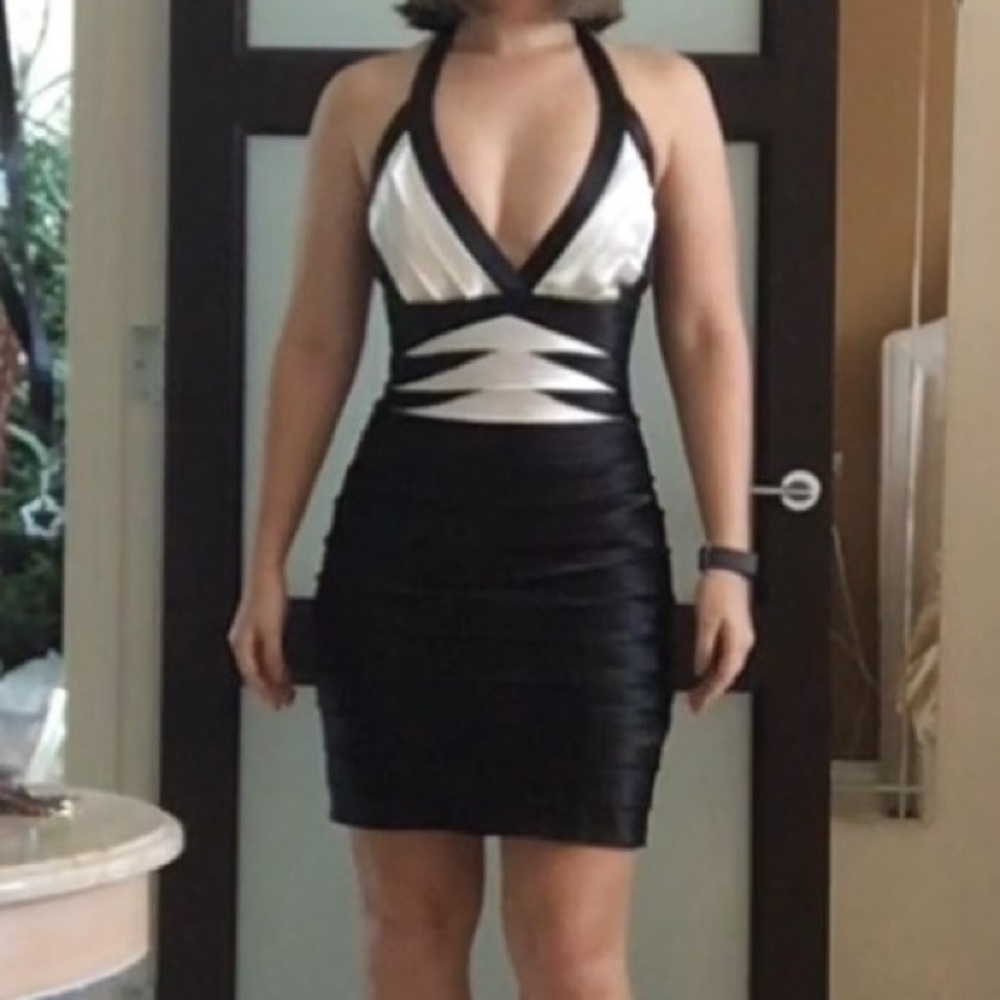 Black and white, BCBG Max Azria cocktail dress